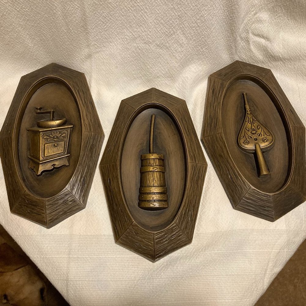 Vintage Set Of 3 Dart Industries No. 7241 - A, B, & C Home Interiors